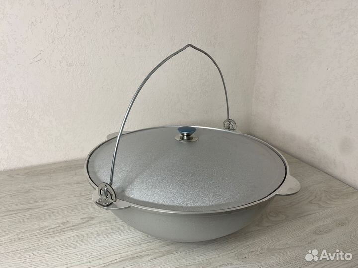 Казан 15л Походный Алюминий с ручкой и крышкой