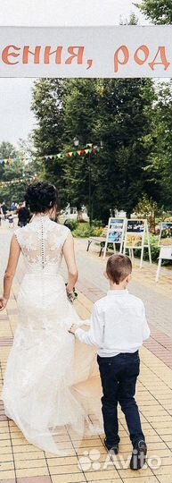 Свадебное платье со шлейфом