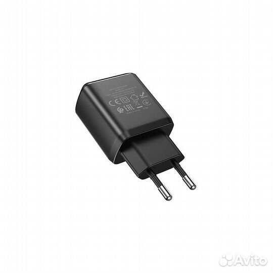 Блок питания hoco N7 2xUSB 2.1A+Type-C черный