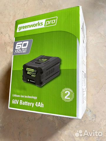 Аккумулятор greenworks 60 v. 4 A