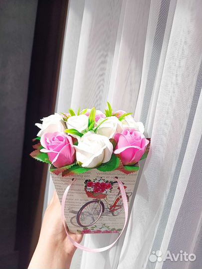 Букет из мыльных роз