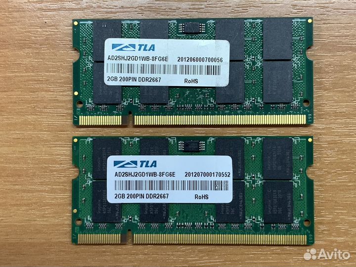 Память для ноутбука 2GB DDR2 667MHz TLA