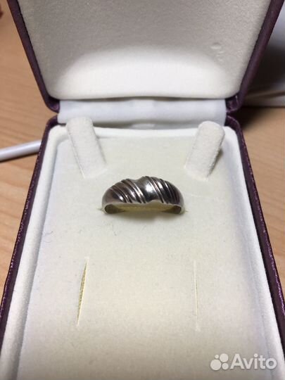 Серебряное кольцо СССР с марказитами