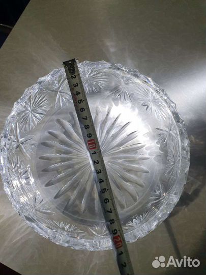 Хрустальная ваза большая СССР салатница конфетница