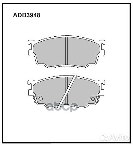 Колодки тормозные дисковые перед ADB3948 AL