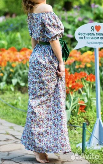 Летнее длинное платье