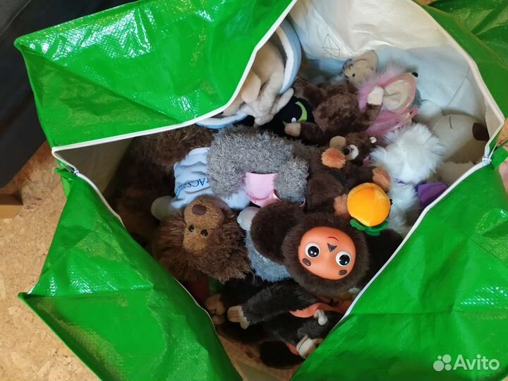 Мягкие игрушки большим пакетом