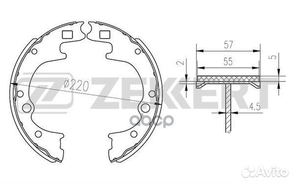 Колодки торм. бараб. задн. Hyundai H100 93- Ma