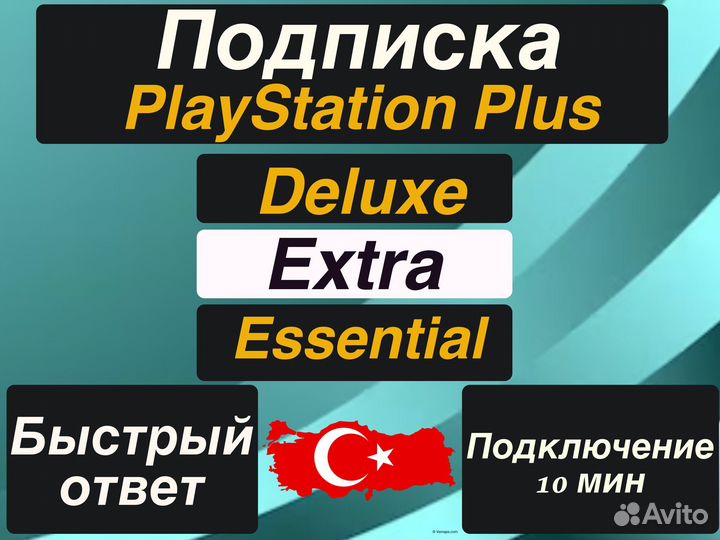 Подписка Ps Plus 1,3,12 мес для Пс4 и Пс5