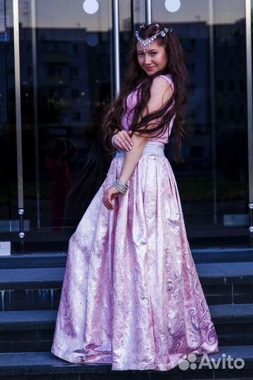 Юбка в пол из парчи