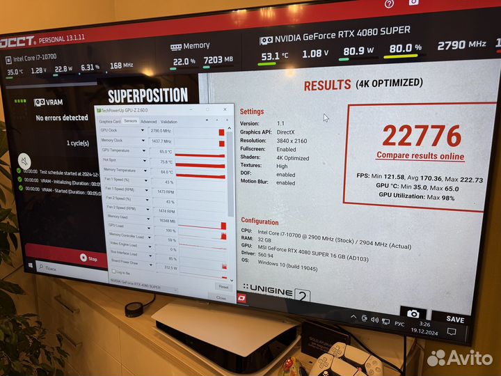 RTX 4080 Super MSI Gaming X Slim как новая