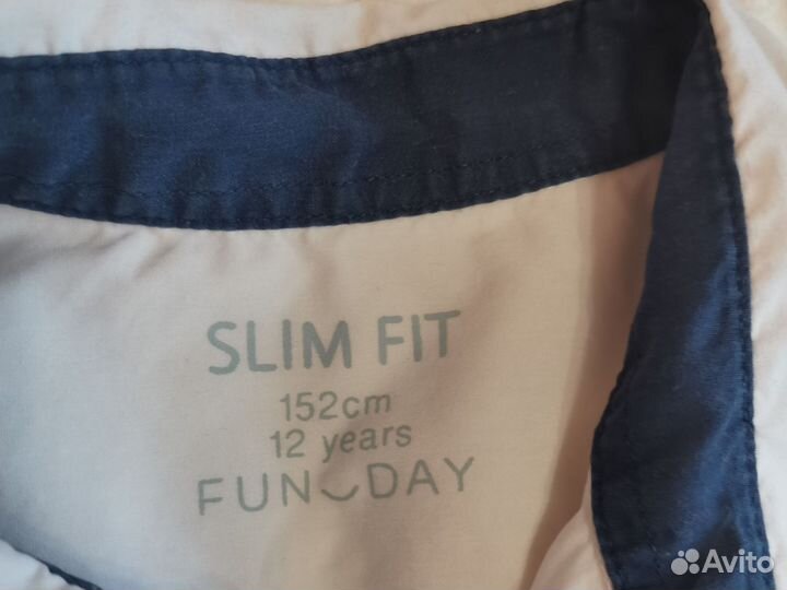 Рубашка белая приталенная 152