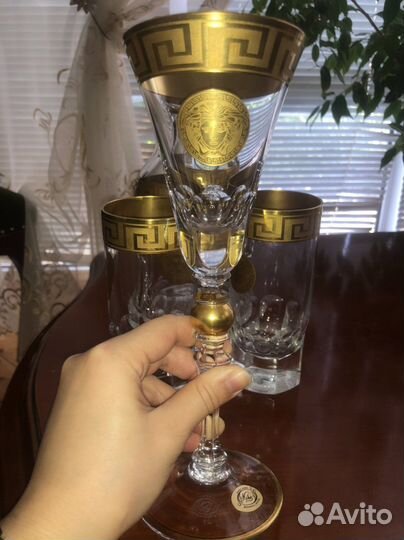 Графин, стаканы,бокалы и фруктовница хрусталь