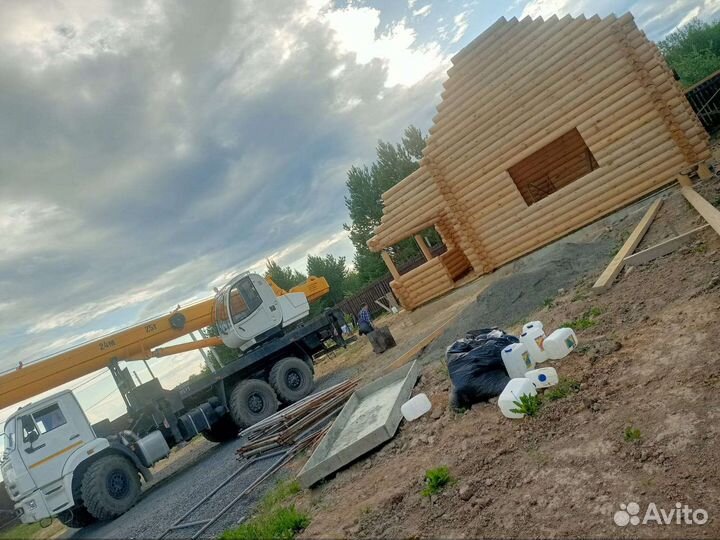 Срубы из оцилиндрованного бревна