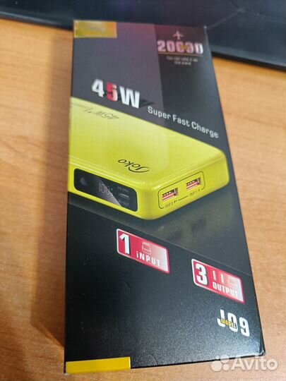 Power bank 20000 mAh для ноутбука 45W