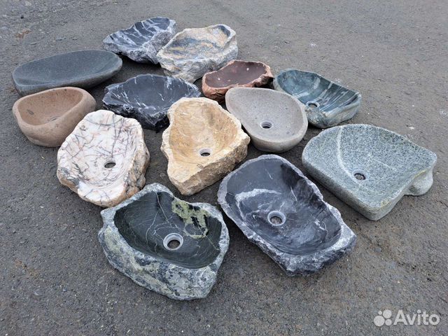 Раковина из разных видов камня от производителя