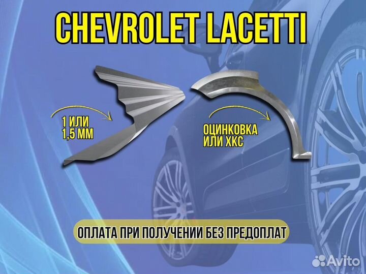 Арки пороги Chevrolet Niva на все авто ремонтные