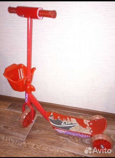 Самокат детский трехколесный бу