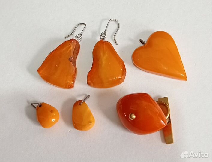 Янтарные украшения винтаж СССР пакетом