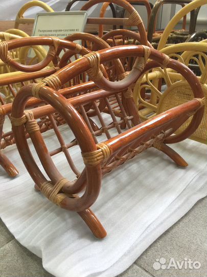 Корзины-газетницы из Индонезии, ротанг натуральный