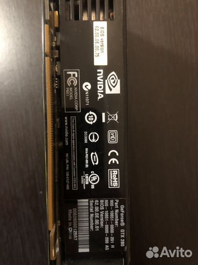 Видеокарта gtx 280