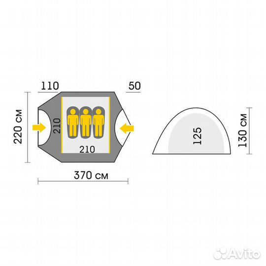 Talberg Malm 3 Палатка новая