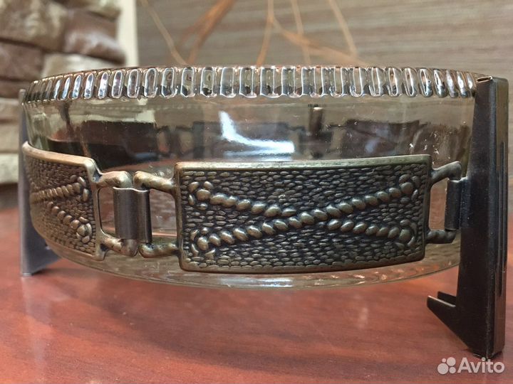 Вазочка-конфетница, стекло, металл СССР