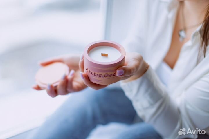 Ароматическая свеча ручной работы