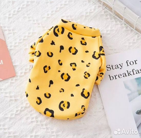 Толстовка для кошек и собак с принтом на флисе