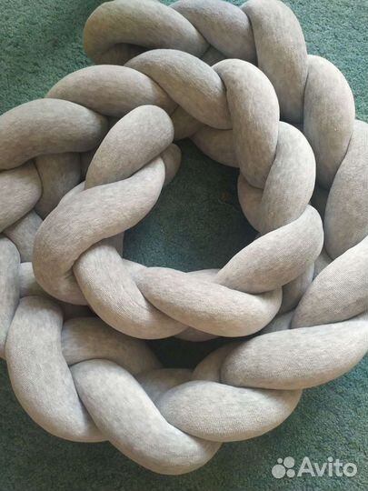 Бортик- косичка,нежно серого цвета