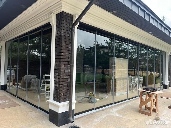 Безрамное остекление веранд под ключ. Расчёт