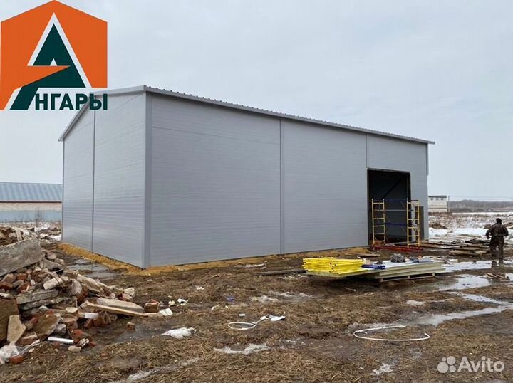 Каркасный ангар новый