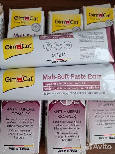 Мальт паста GimCat и Miamor для вывода шерсти