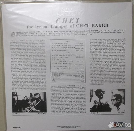 Виниловая пластинка baker chet - chet (LP)