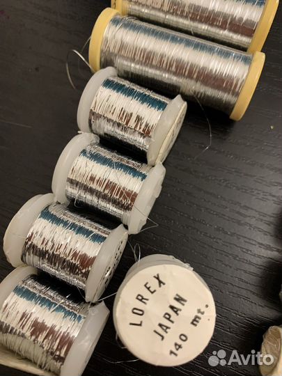 Нитки люрекс и резинки