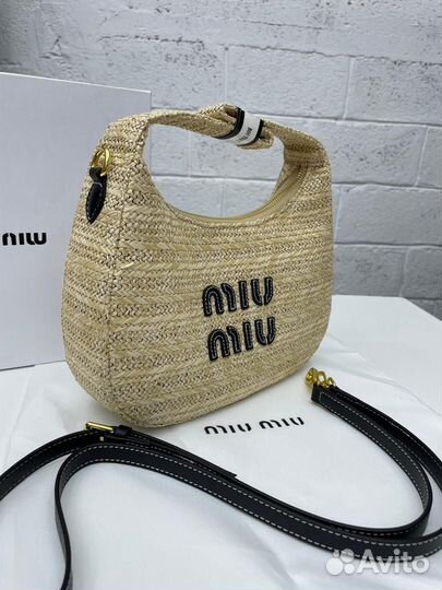 Сумка женская miu miu соломенная