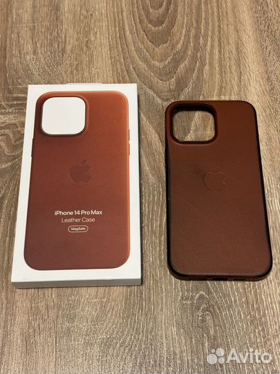 Кожаный чехол на iPhone 14 pro max, оригинал, б/у