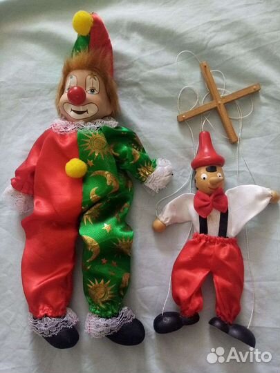 Куклы Клоун и Пиннокио