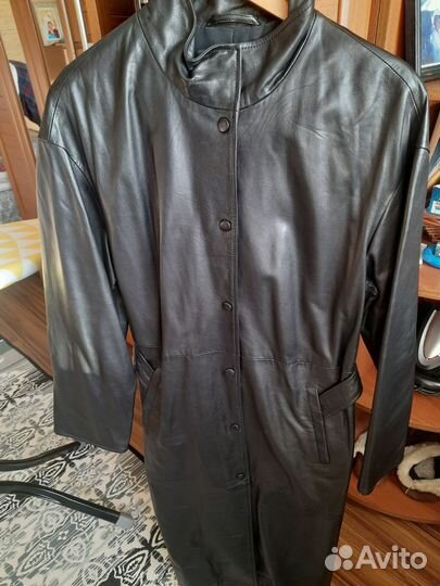 Кожаный плащ женский натуральная кожа