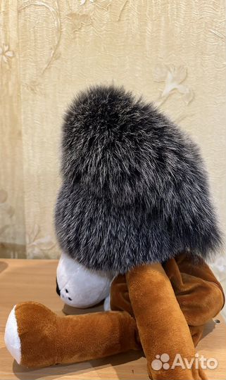 Шапка меховая норка вязаная стойка