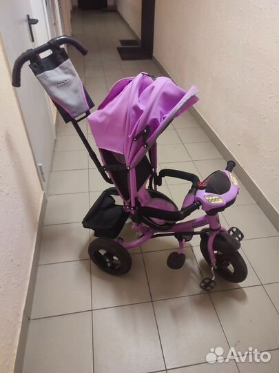 Детский трехколесный велосипед коляска