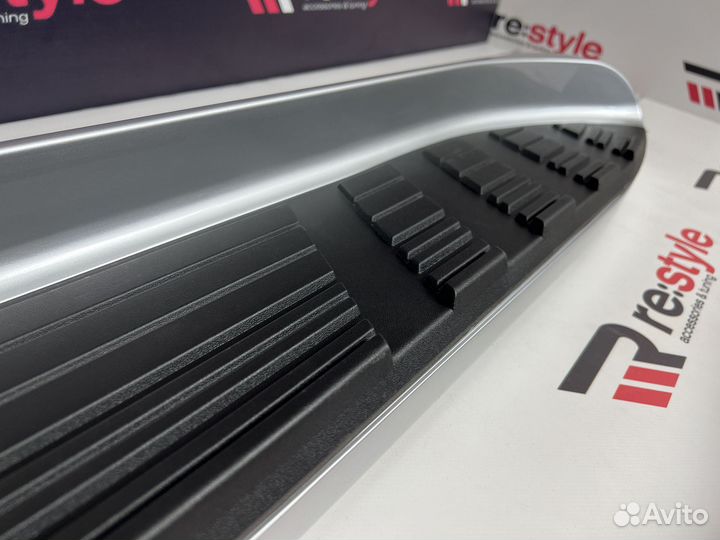 Подножки Land Cruiser Prado 120 Серебро