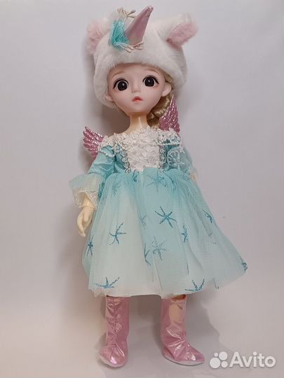 Шарнирная кукла в стиле аниме в костюме Единорога