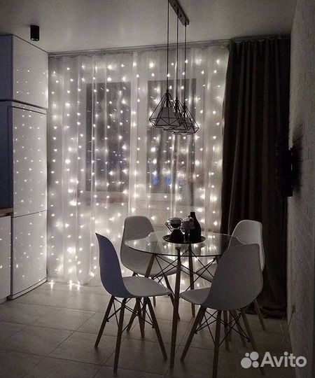 Гирлянда штора занавес удлинитель в подарок