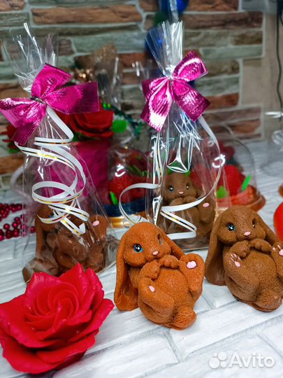 Мыло ручной работы Мишка, Зайка