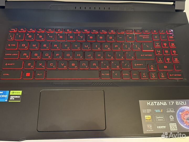 Ноутбук MSI katana 17 B12U