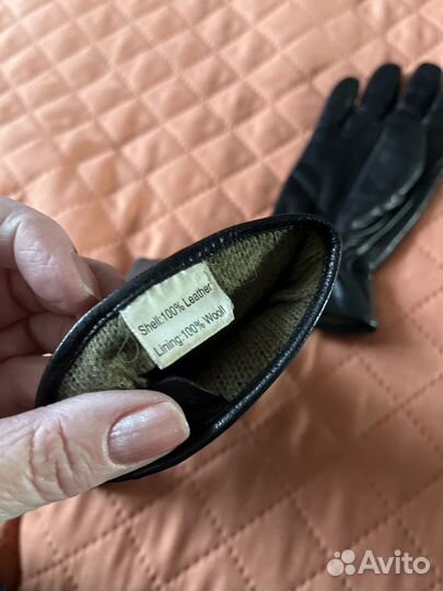 Перчатки кожаные женские