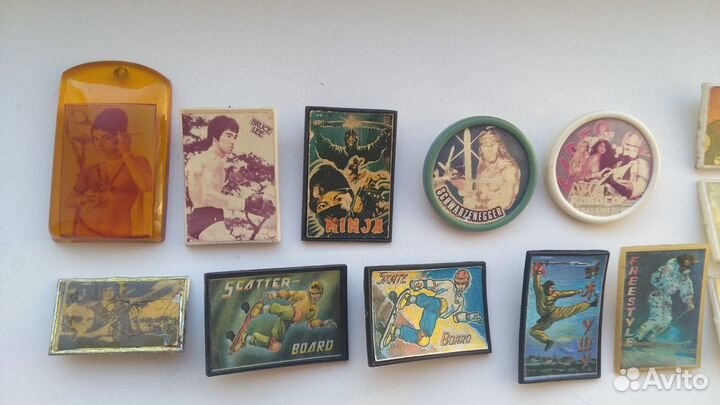 Значки 90-х Шварц Крюгер Рэмбо Ван Дамм Брюс Ли