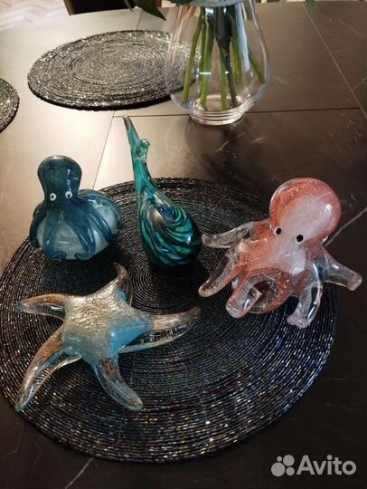 Фигурки из муранского стекла.Коллекция море