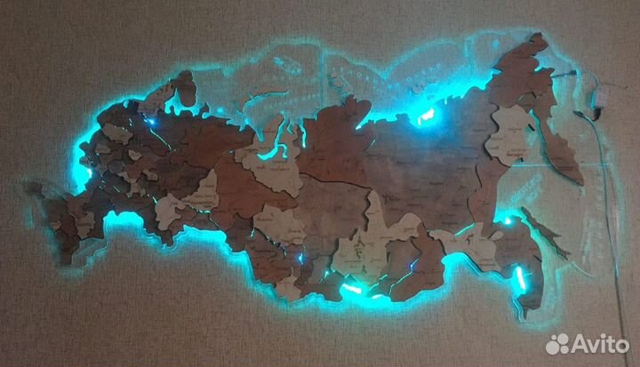 Карта мира с подсветкой